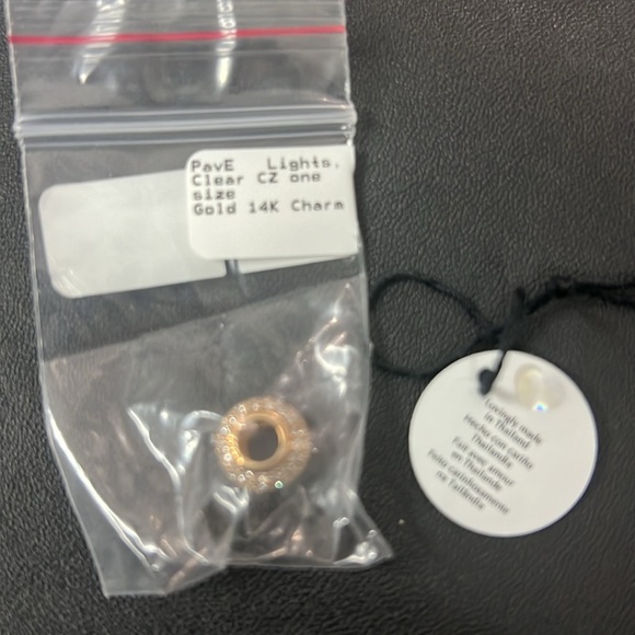 FIRM - Pandora 14K Gold Pave Lights Charm - Picture 2 of 9